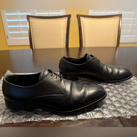 Authentic Balenciaga Black Leather Lace Up Dress Shoes Size 45 / US 12 - Picture 2 of 16